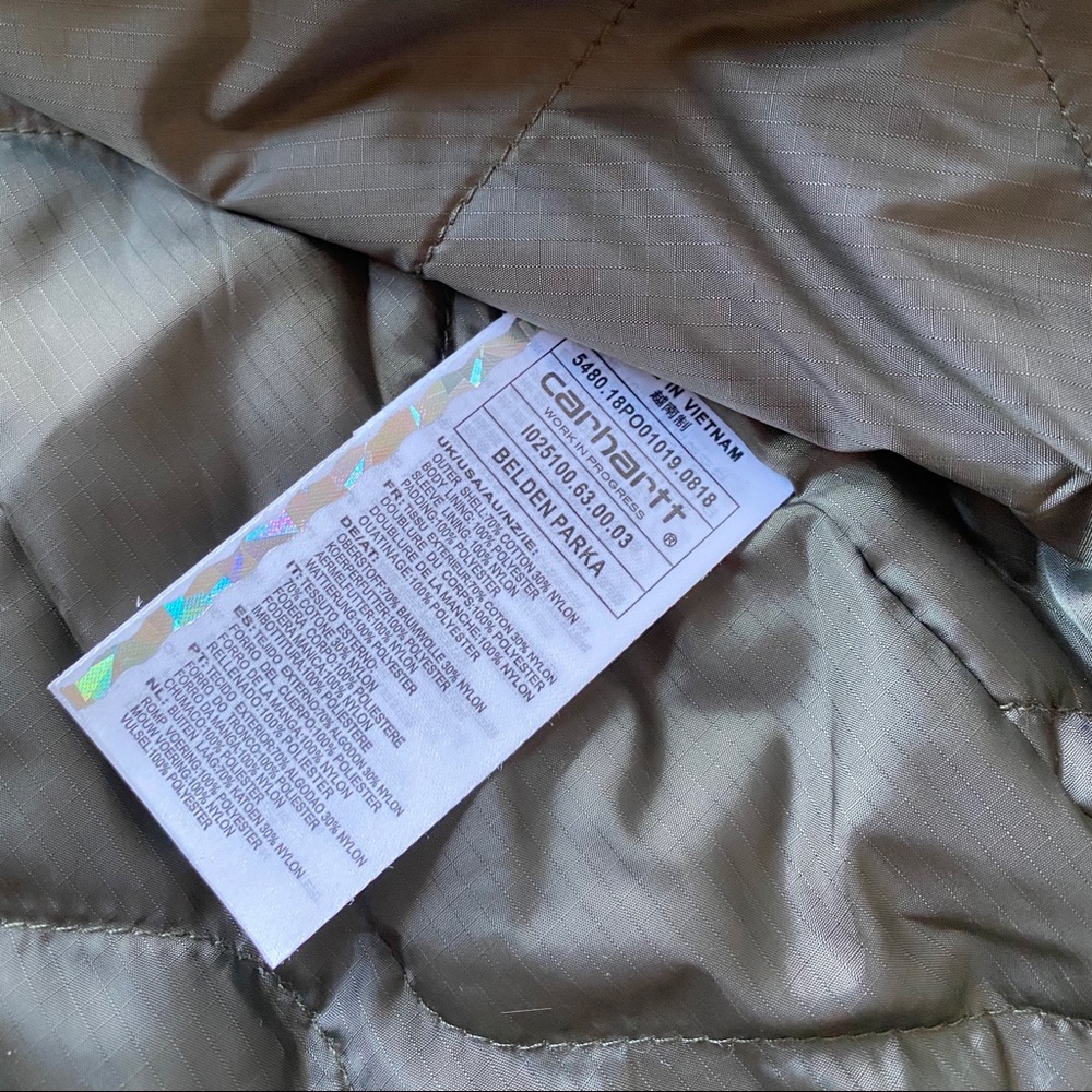 **SOLD** NWT Carhartt WIP Belden Fishtail Parka - Picture 6 of 7